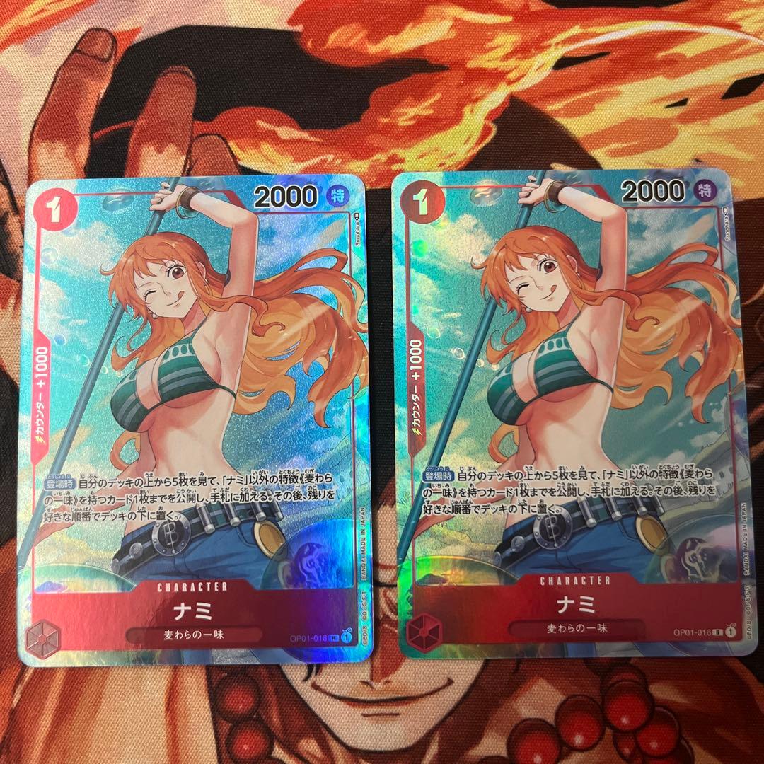 ワンピースカード　美品　ナミ R パラレル OP01-016 ロマンスドーン