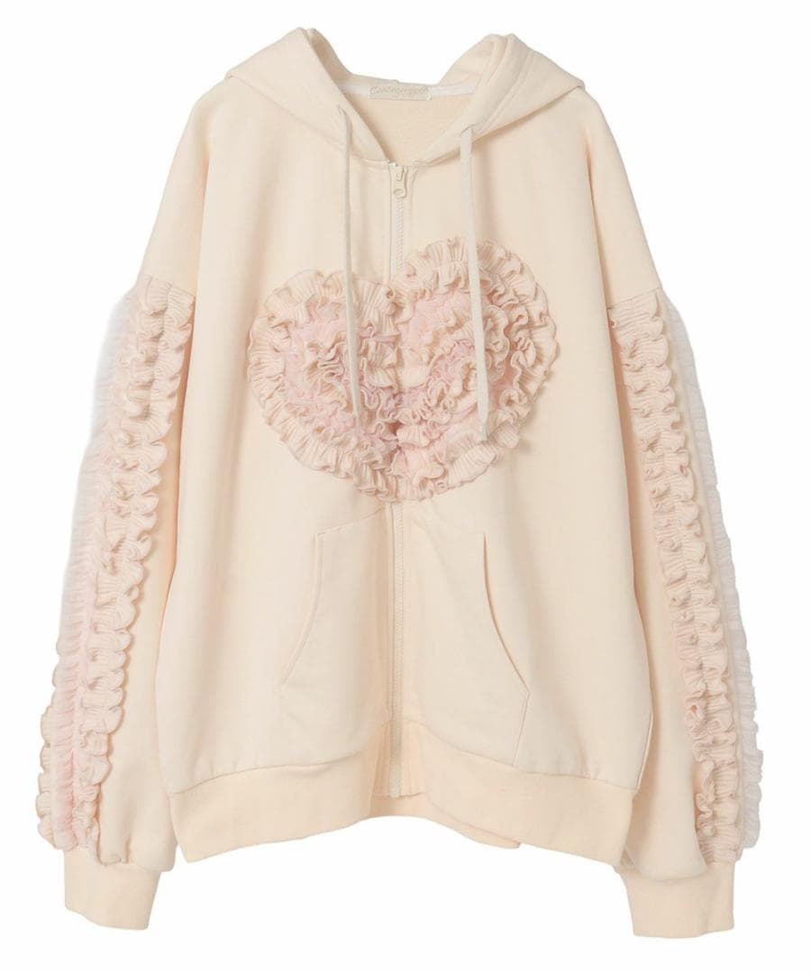 最新作 新品 Candy Stripper HEART FRILL HOODIE