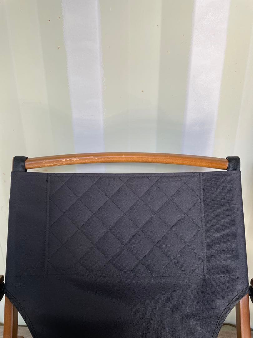 QUICK CAMP クイックキャンプ ウッドローチェア 黒　2脚セット