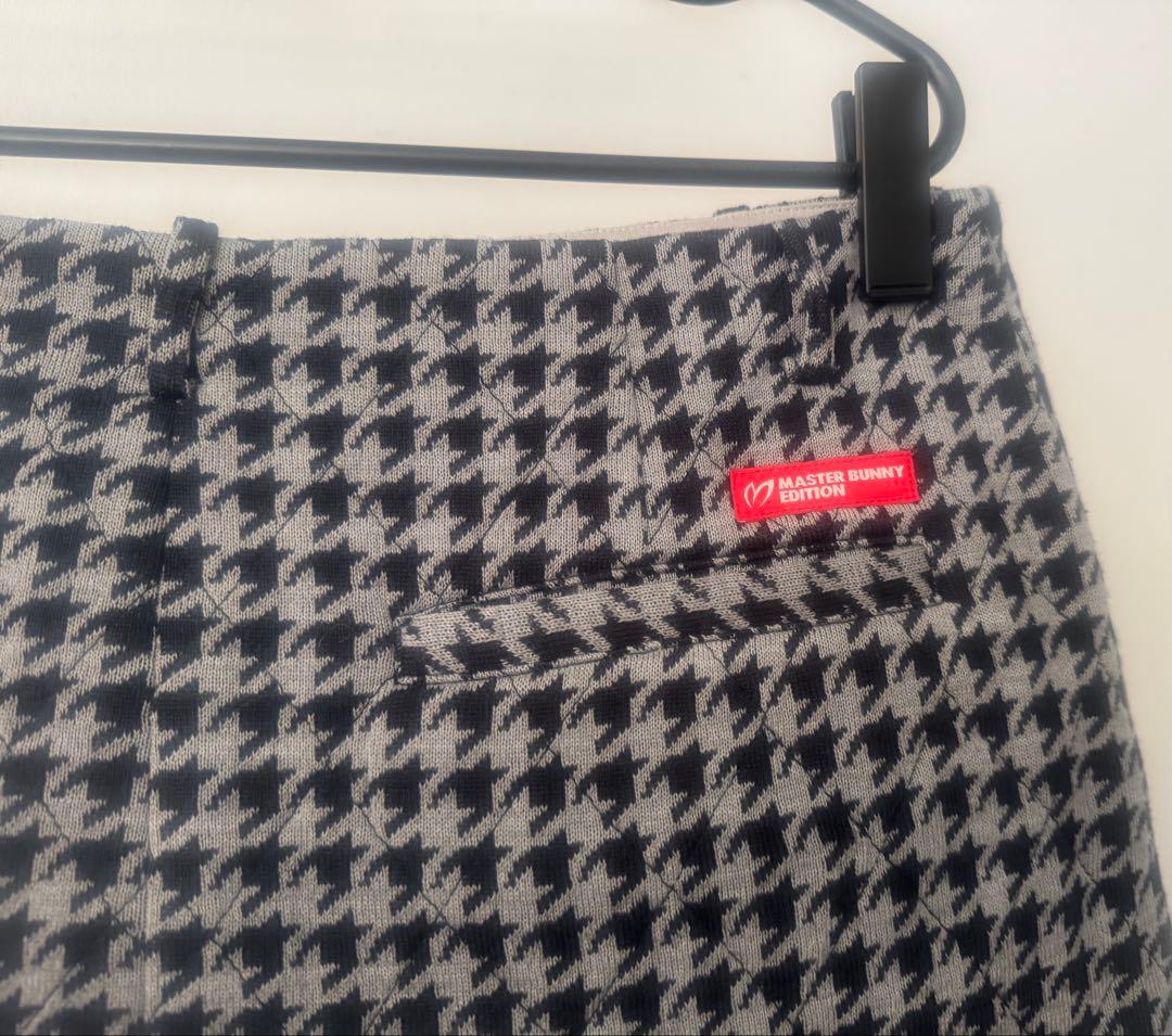 Ｌ　パーリーゲイツMASTER BUNNY【ハウンドトゥース】中綿入りスカート