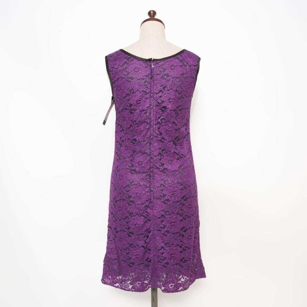 新品 ドルチェ&ガッバーナ 総レースワンピース パープル サイズ36*GD373