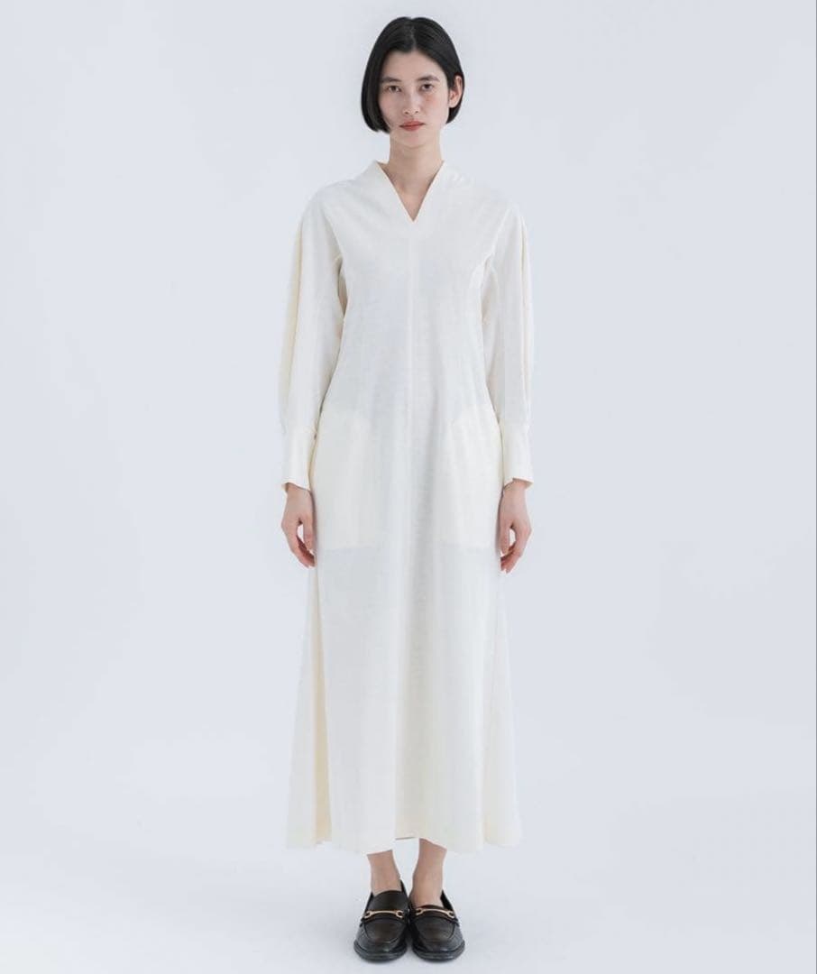 希少L 新品 Mame Kurogouchi クラシックコットンドレス ロング