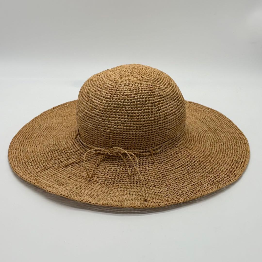 ヘレンカミンスキー　麦わら帽子　ラフィアハット　ナチュラル