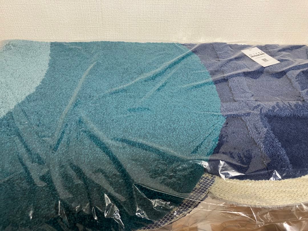 新品 MIYOSHI RUG A8_MR-045 BREAKFAST RUG 青