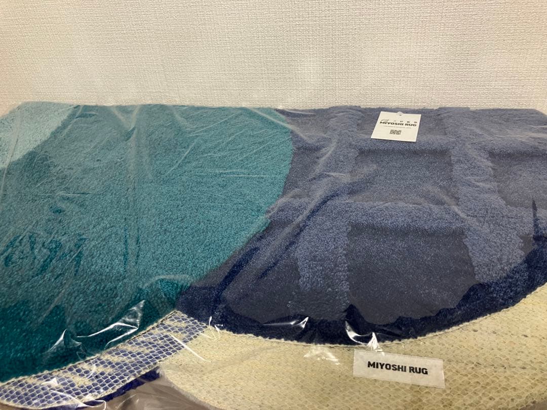 新品 MIYOSHI RUG A8_MR-045 BREAKFAST RUG 青