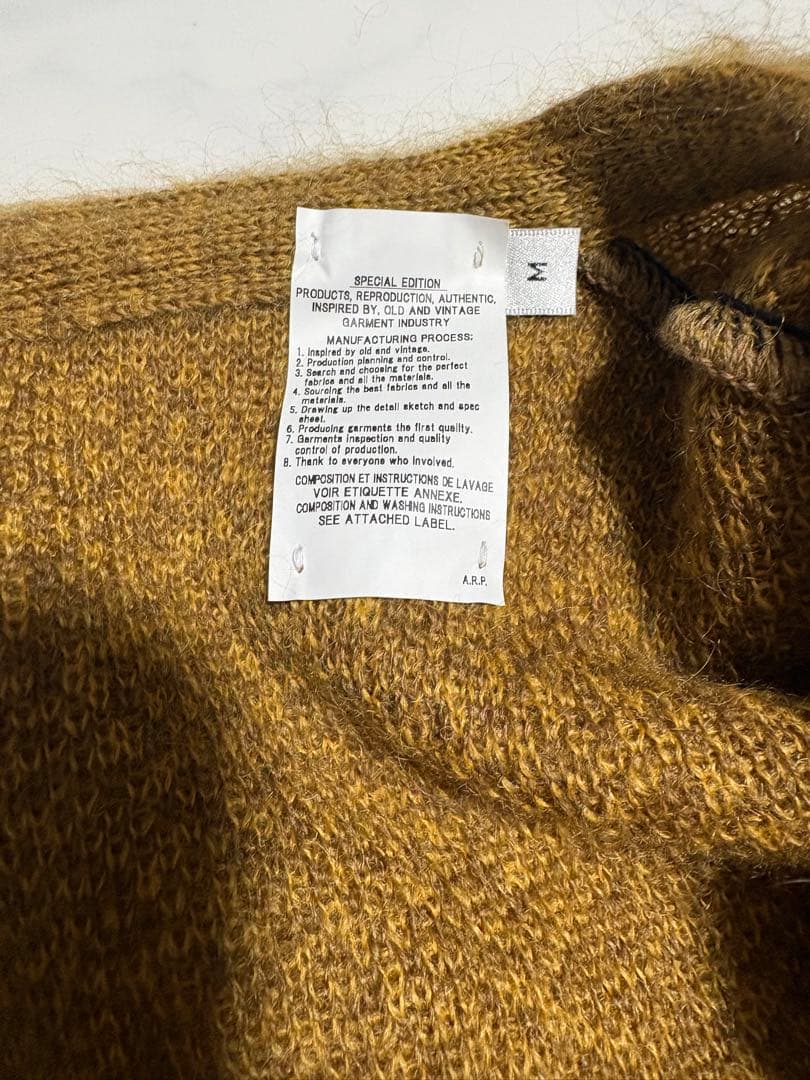 【新品同様】A.R.P別注モヘアカーディガンauthenticreproduc