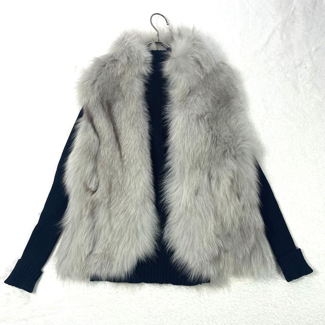 美品✨SUGAR ROSE フォックスファー ベスト ジレ ベージュ フリー