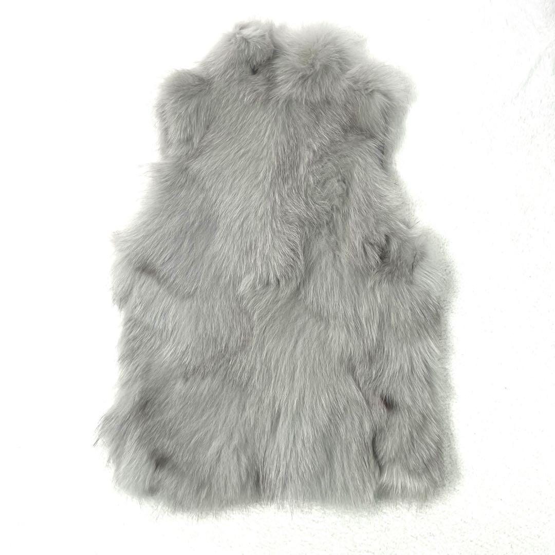 美品✨SUGAR ROSE フォックスファー ベスト ジレ ベージュ フリー