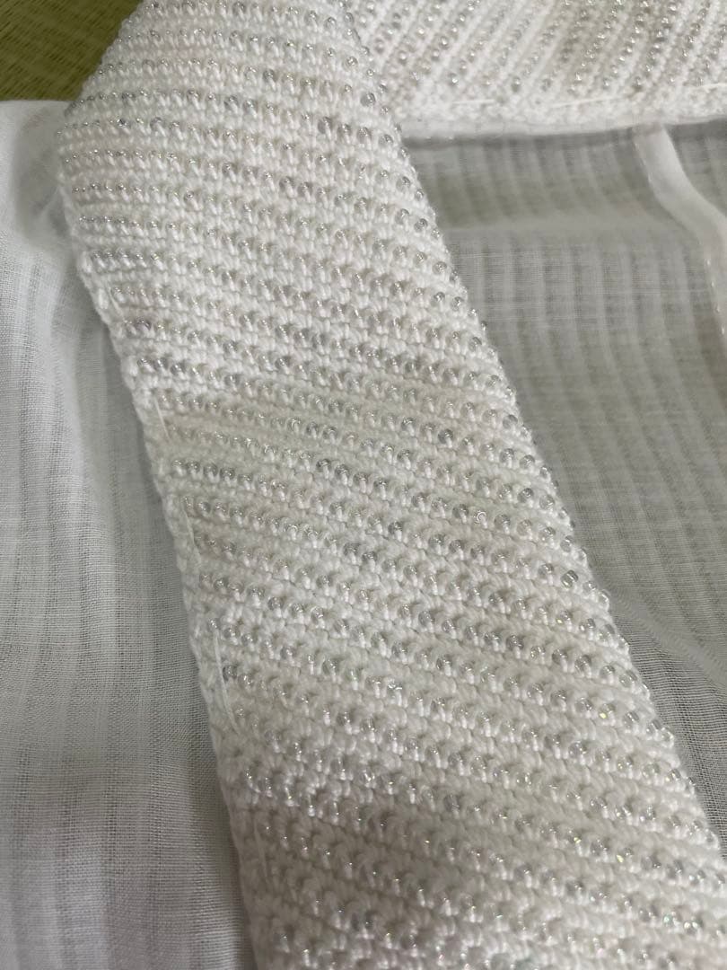 爽竹長襦袢　ビーズ半襟付き