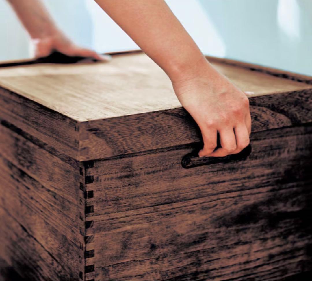 あたらしくて懐かしい。茶箱風ボックス ＜小／大＞【重ねて使える収納ボックス】