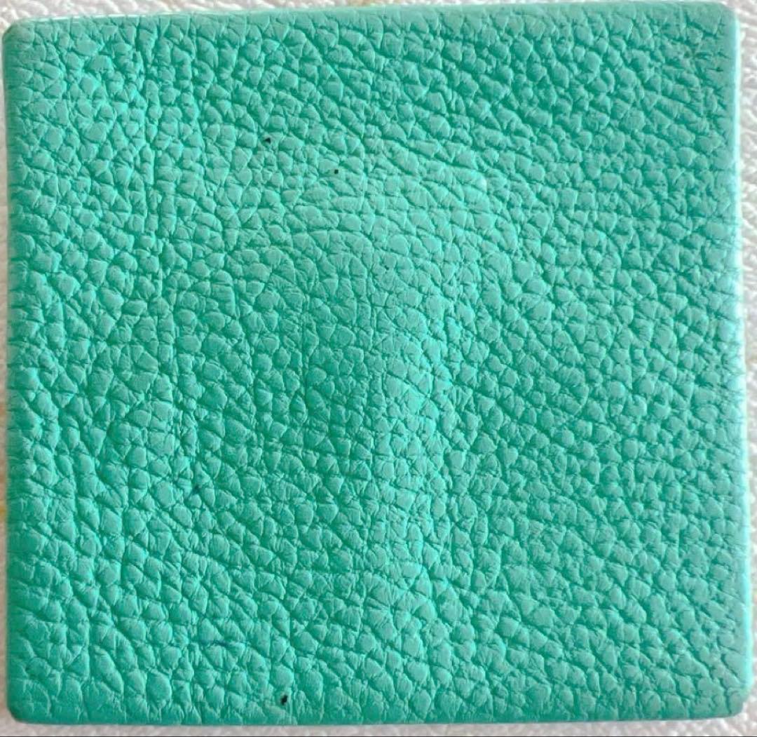 ひつじ様エルメス ケース バスティア グリーン ミント 美品 小銭入レザー