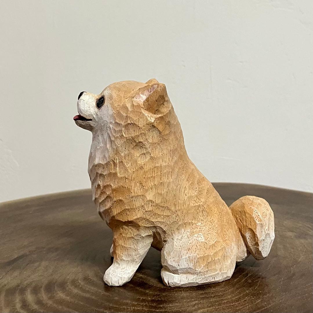 木彫りのチワワ(フォーン)