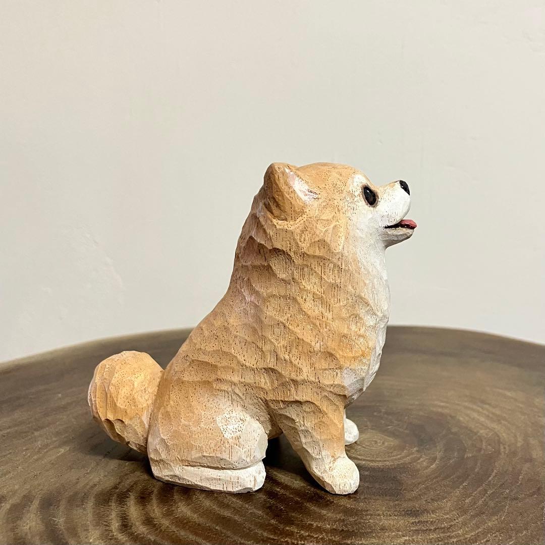 木彫りのチワワ(フォーン)