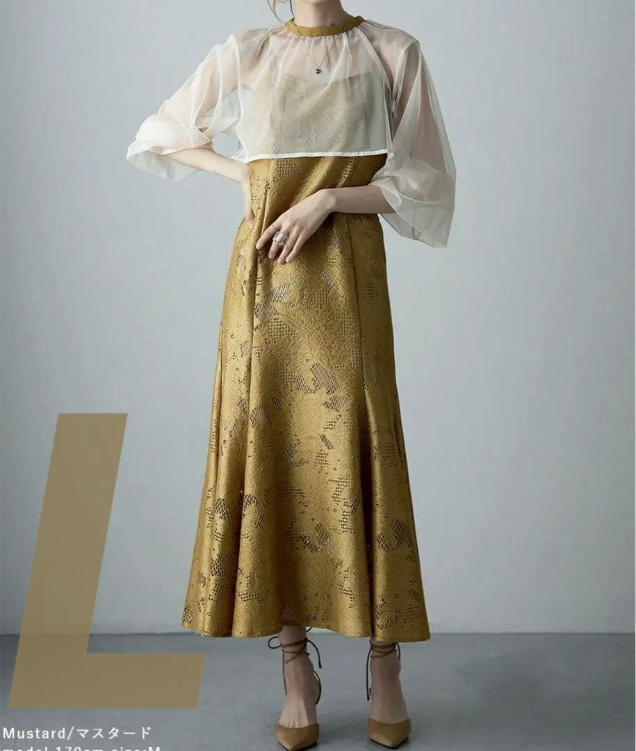 5★新品タグ付き★ドリードール　3wayシフォンボレロ&レースキャミドレス　L