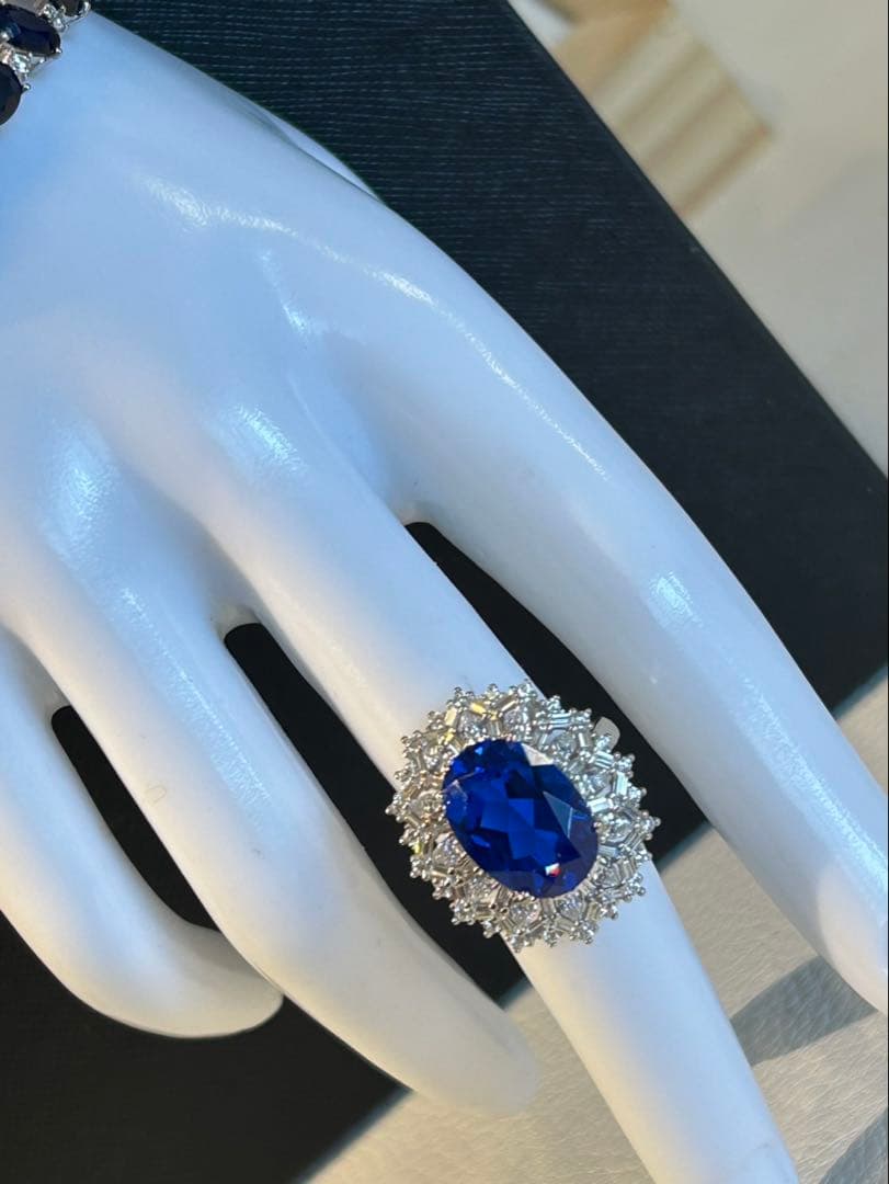 タ*ん様 天然石サファイアゴージャスバングル￼ +セットアップリング