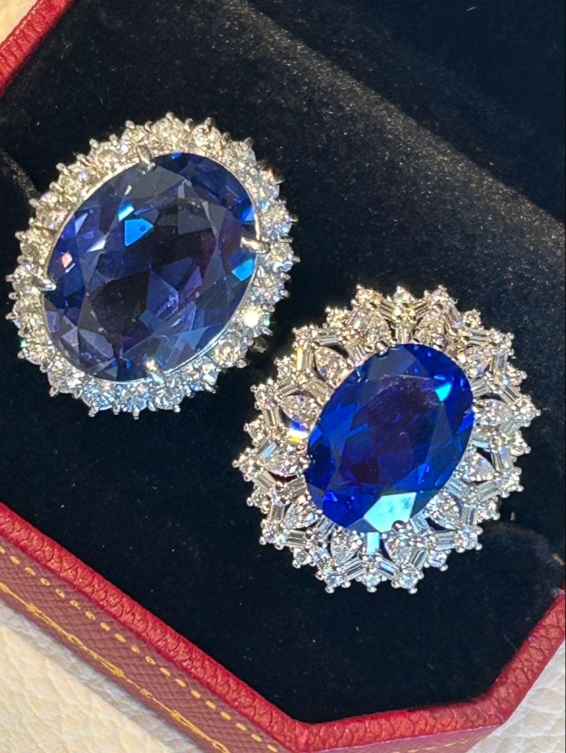 タ*ん様 天然石サファイアゴージャスバングル￼ +セットアップリング