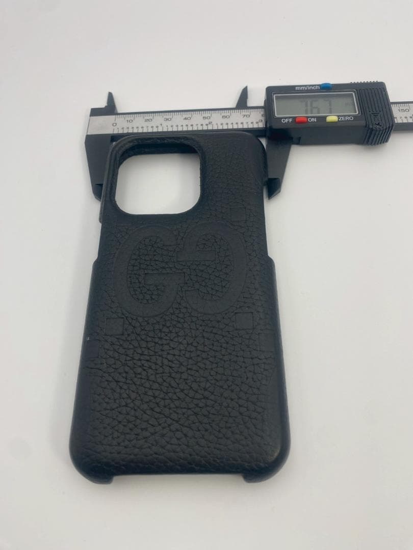 GUCCI iPhone15Pro ケース ジャンボGG 黒 レザー