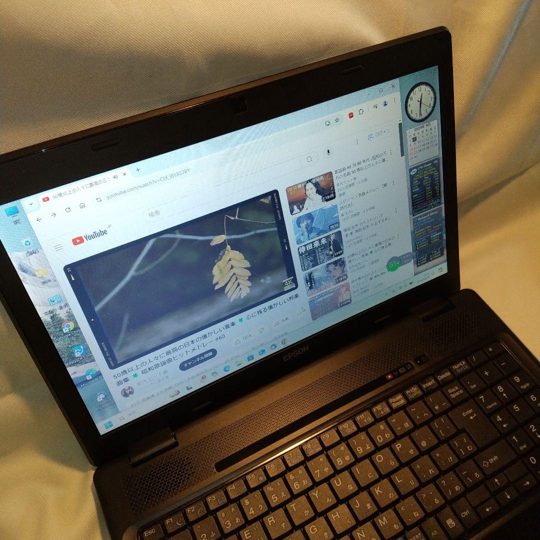 エプソン15.6インチノートPC　NJ3300　中古良品　Win11即使用可