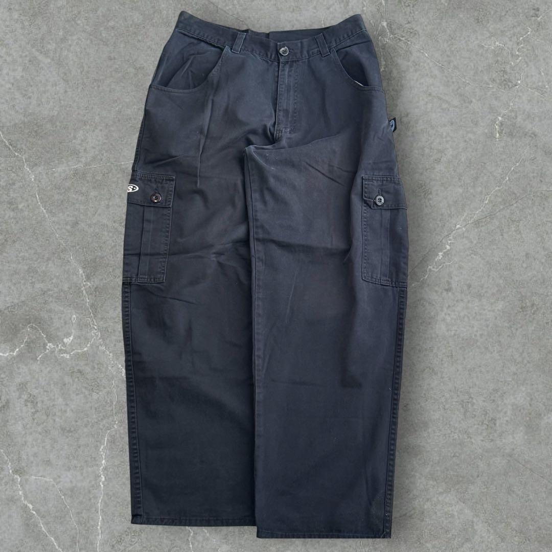 極太ワイドバギー 米国製 INTERSTATE インターステート パンツ 黒