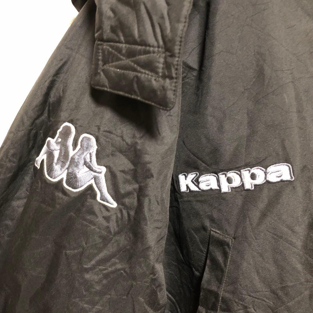 Kappa カッパ ベンチコート 刺繍 ラグビー 大学 ゆるだぼ XXXL 黒