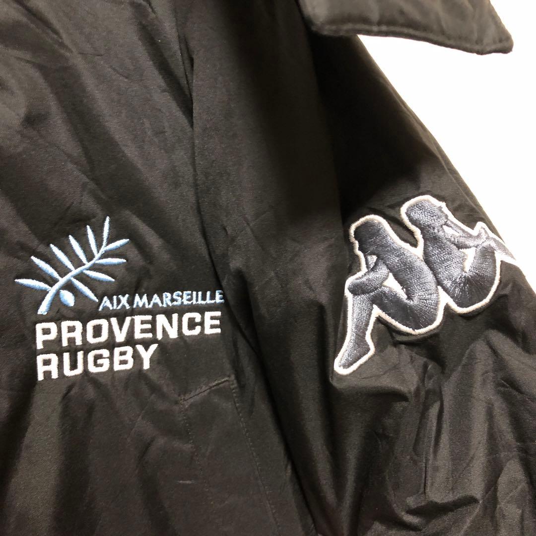 Kappa カッパ ベンチコート 刺繍 ラグビー 大学 ゆるだぼ XXXL 黒