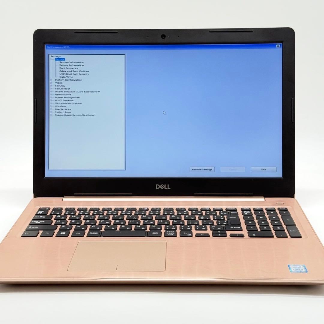 美品 Dell 8世代 i3 8GB ストレージ無 充電器付