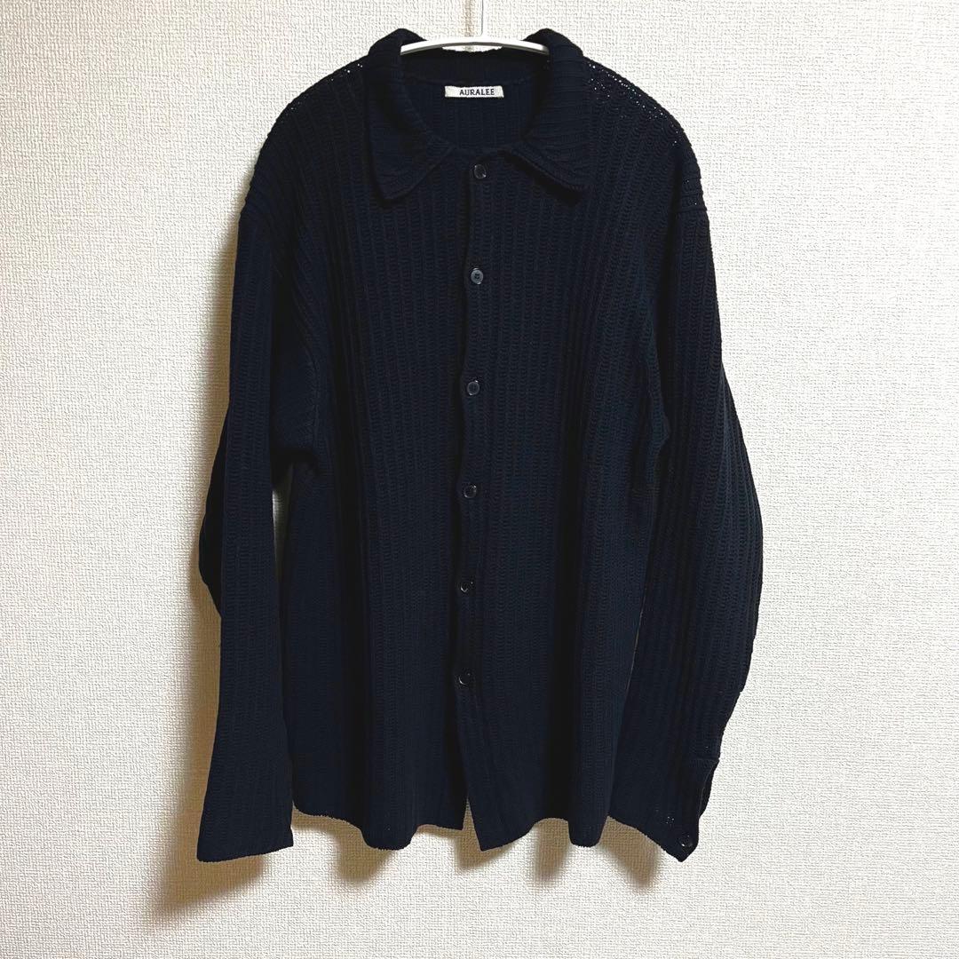 AURALEE ニットシャツ カーディガン stein A23SC01HA