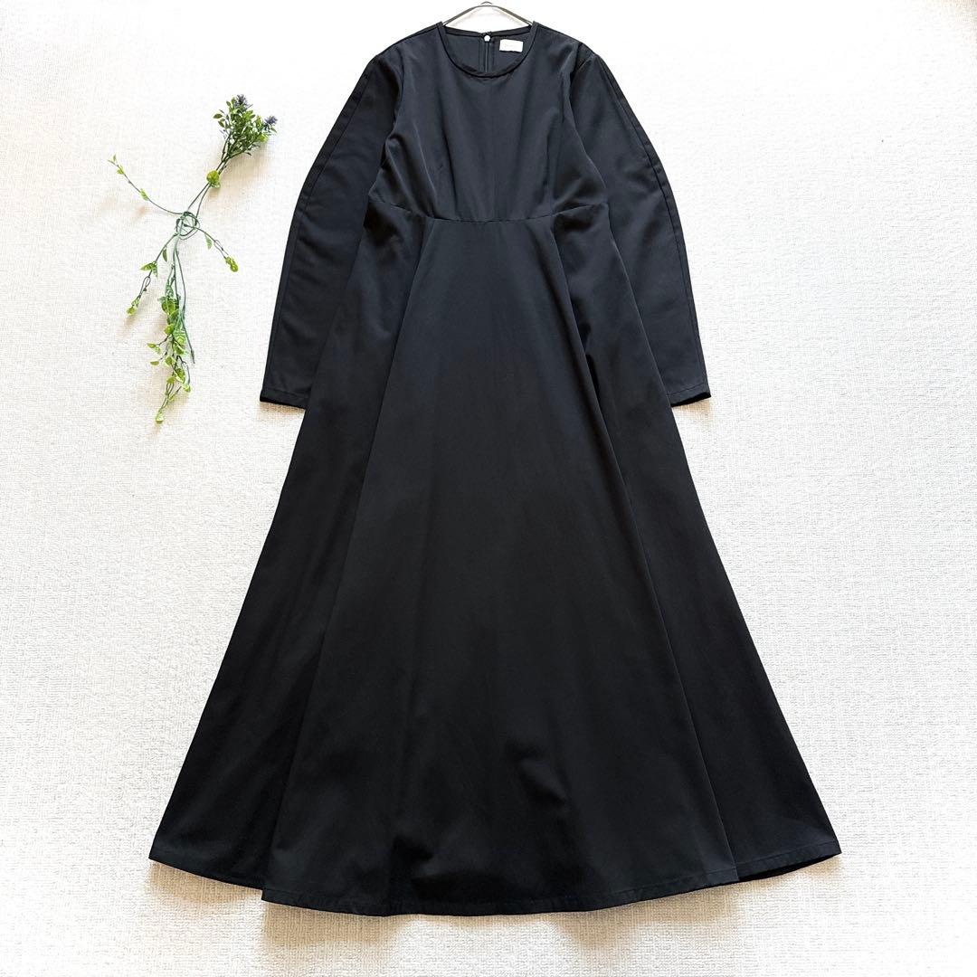 【極美品】マノフ　アーチスリーブ サーキュラー ワンピース　フレア　長袖