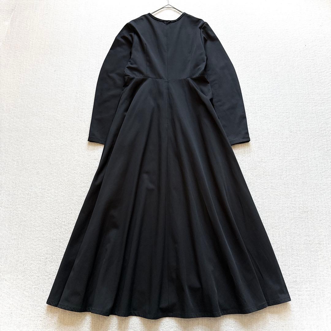 【極美品】マノフ　アーチスリーブ サーキュラー ワンピース　フレア　長袖