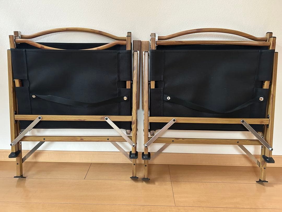 GROUSEグラウス　アウトドアローチェア　ブラック×2セット