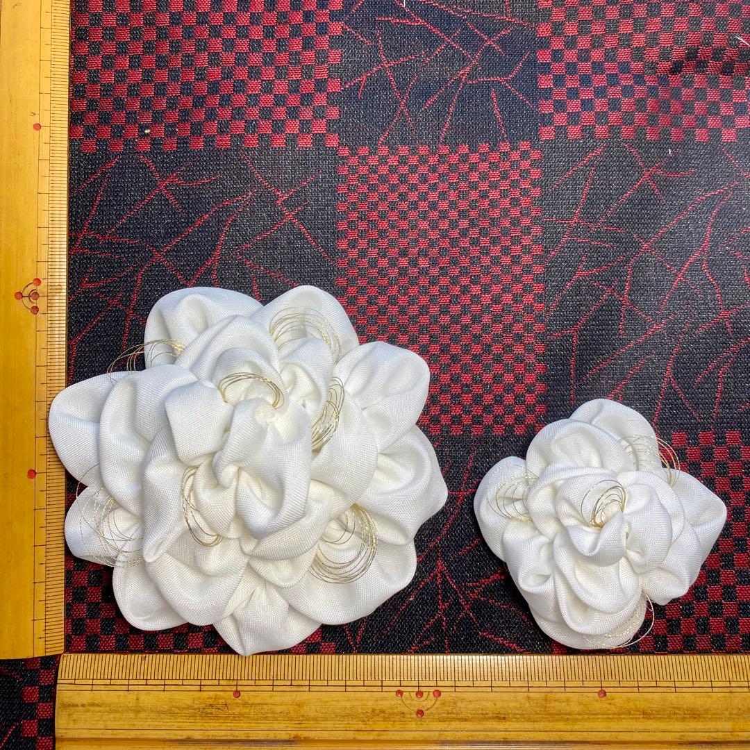 速達発送 白 ヘッドドレス ヘアアクセサリー お花 成人式 結婚式