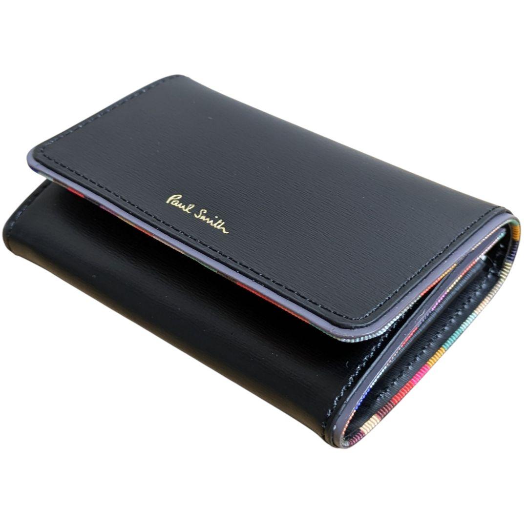 ポールスミス 名刺入れ スワールエッジ BPW382 ブラック