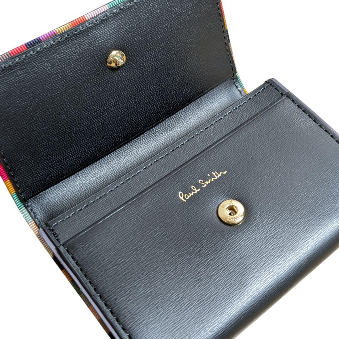 ポールスミス 名刺入れ スワールエッジ BPW382 ブラック
