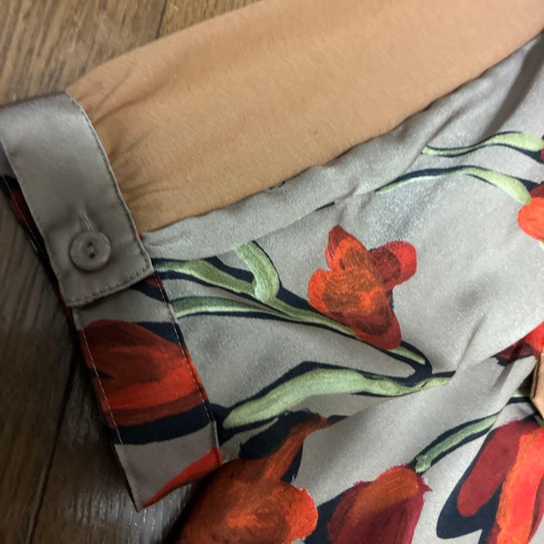 ［美品］ヒロコビス　茶色系　花柄長袖チュニック　値引きしました❗️