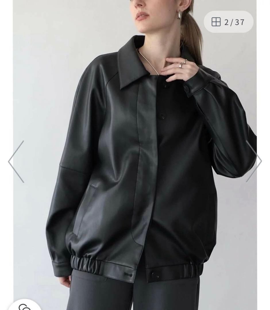 定価29000円　aga レザーライクオーバーブルゾン　ヤマダヤ