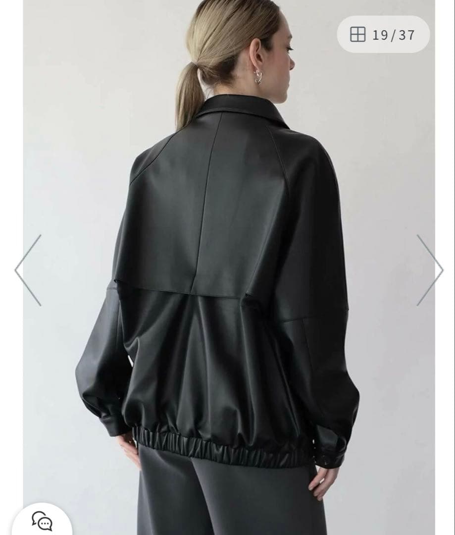 定価29000円　aga レザーライクオーバーブルゾン　ヤマダヤ