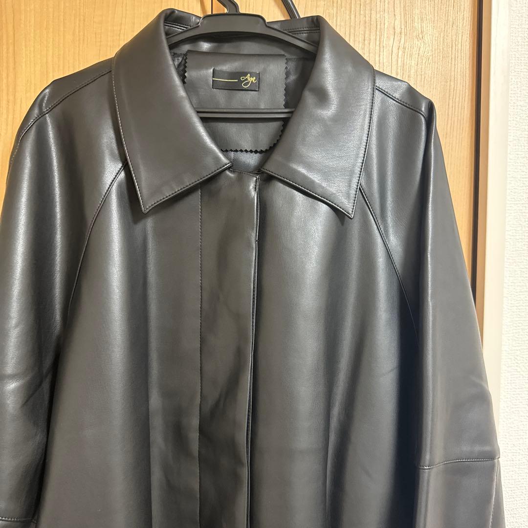 定価29000円　aga レザーライクオーバーブルゾン　ヤマダヤ