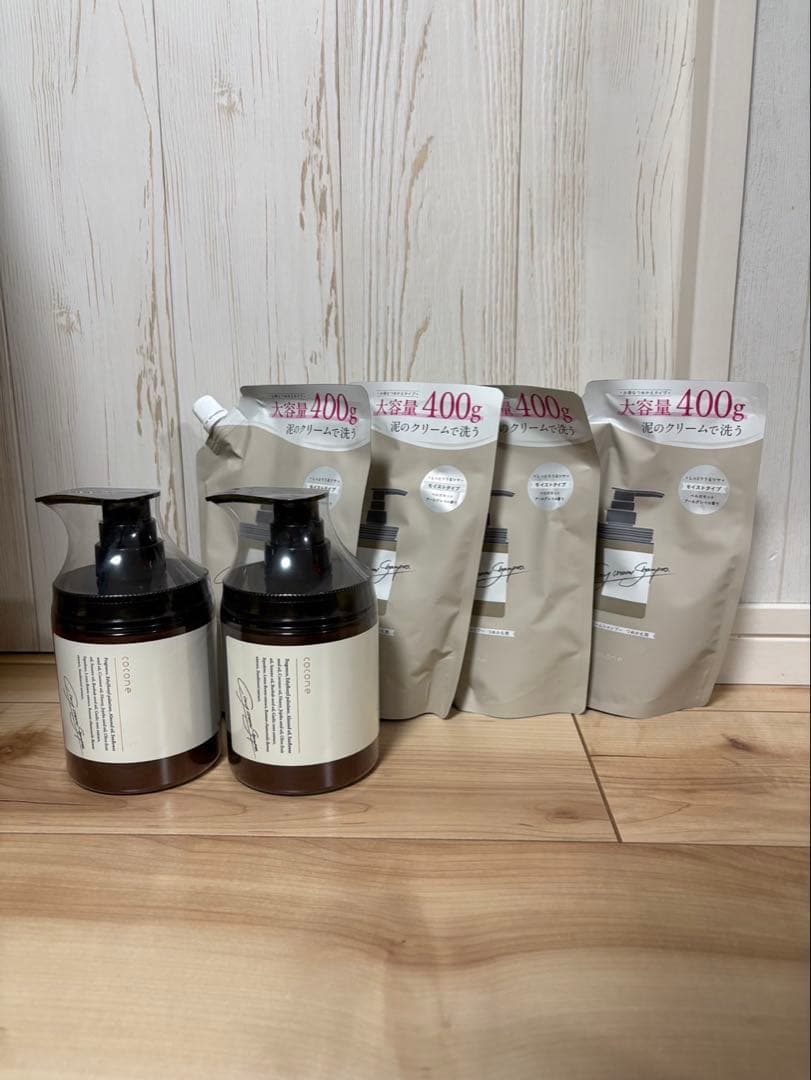 cocone クレイクリームシャンプー　本体2詰め替え4まとめ売り