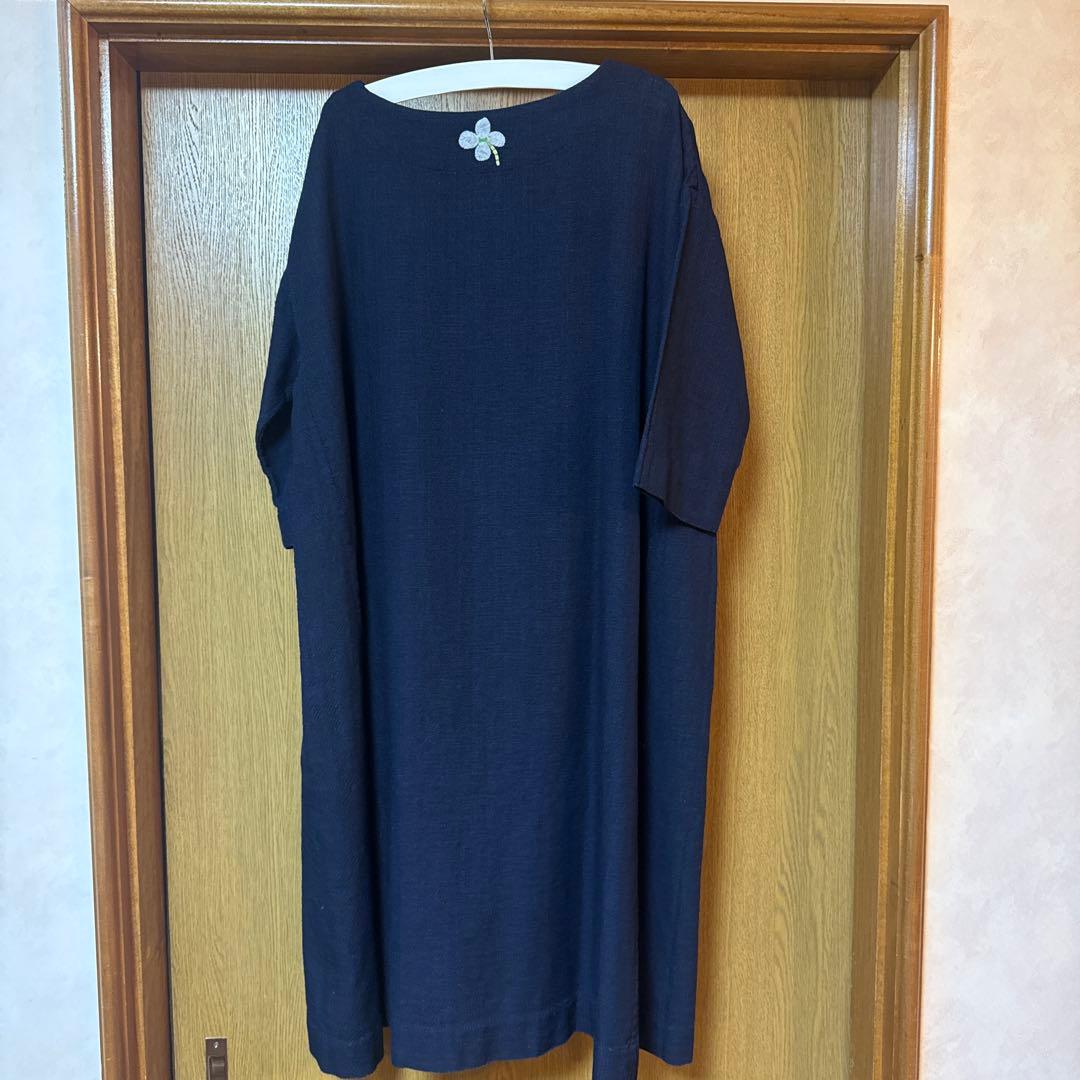 ♡ 45rpmお花刺繍 ワンピース インディゴ ♡