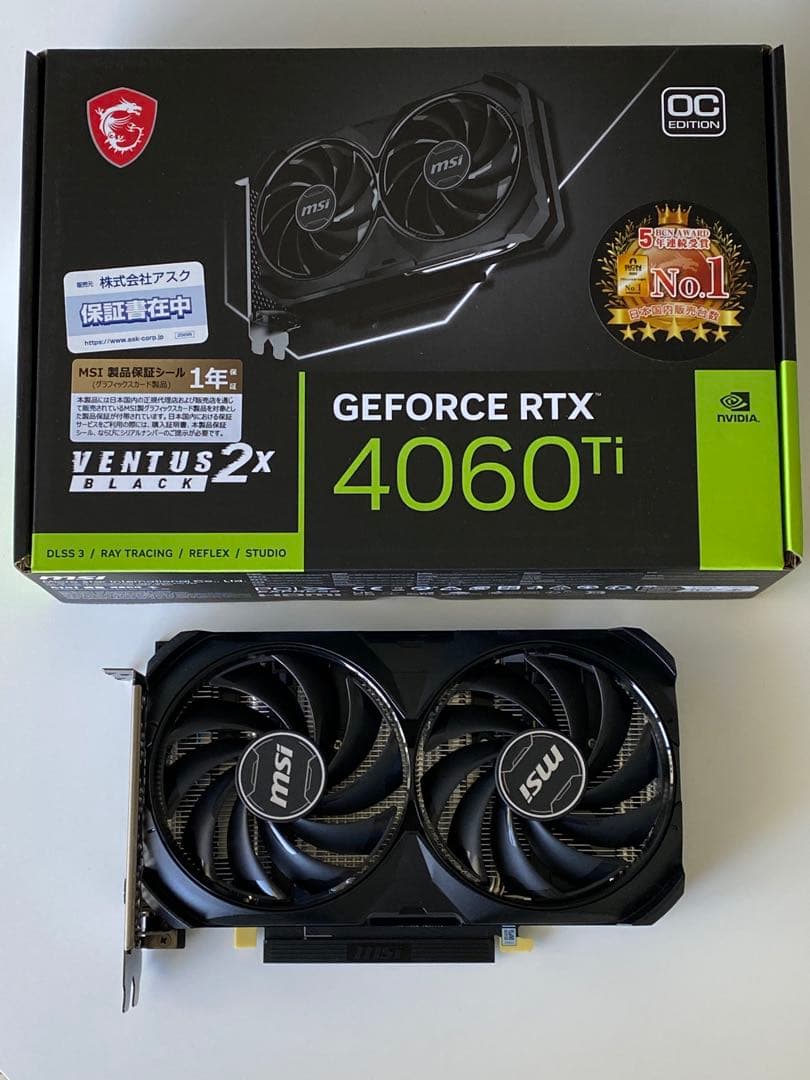 MSI GeForce RTX 4060 Ti グラフィックボード新品同様