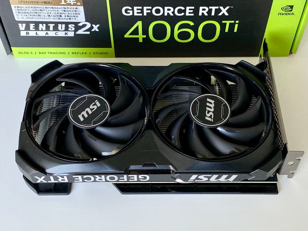 MSI GeForce RTX 4060 Ti グラフィックボード新品同様