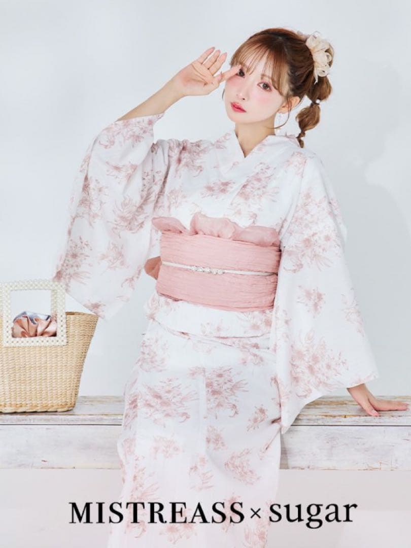 浴衣 (MISTREASS×sugarコラボ)浴衣、帯、飾り紐3点セット