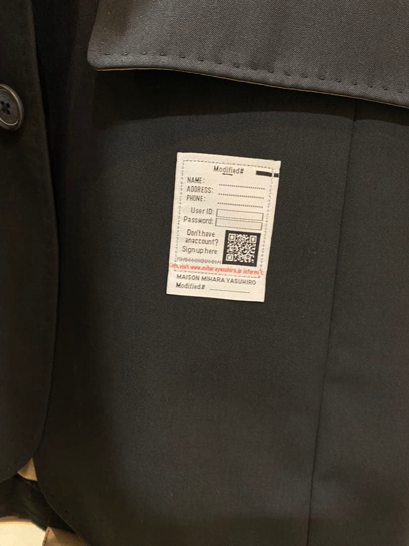 【即完売】MIHARA YASUHIRO ミハラヤスヒロ ドライウールジャケット