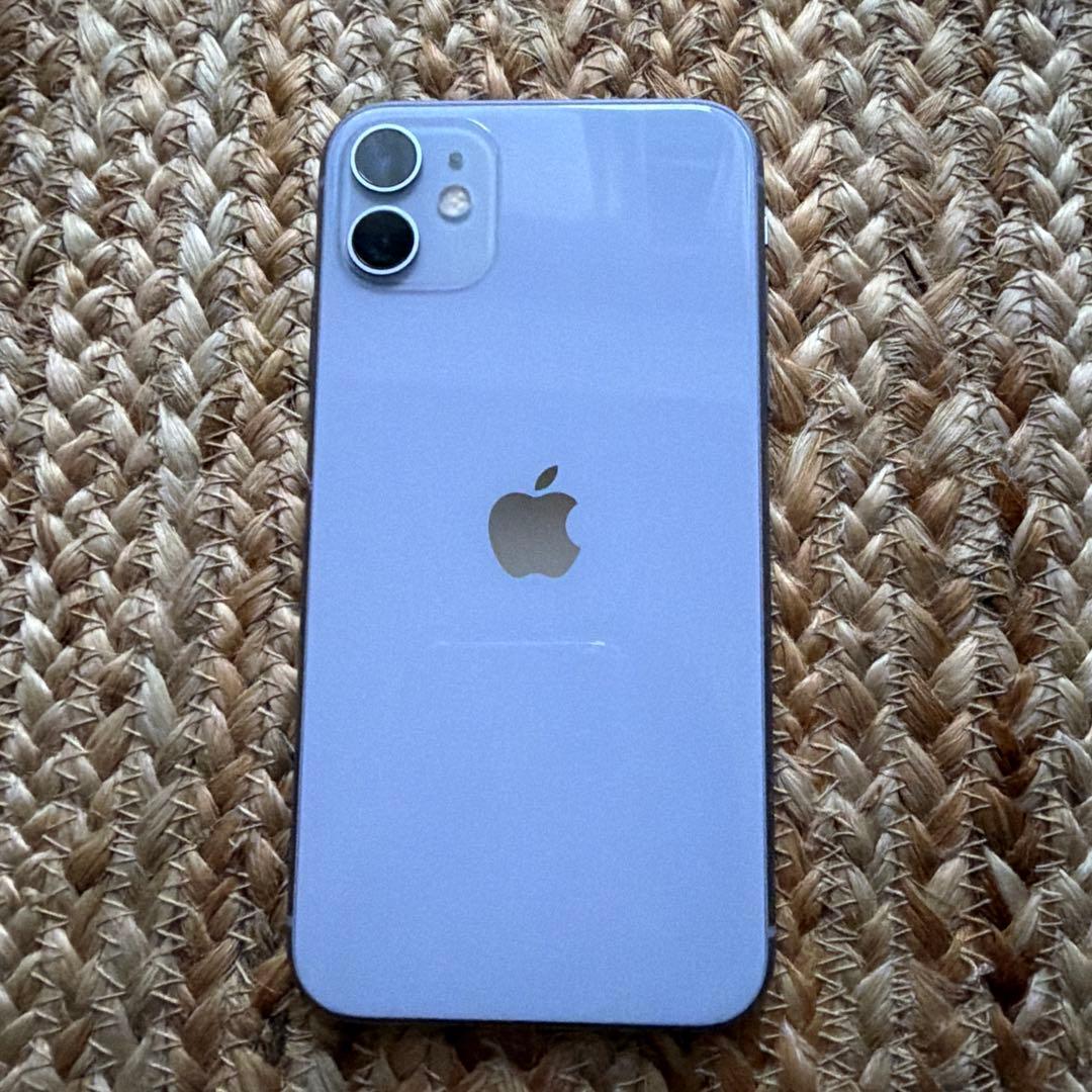 最終価格iPhone11 64GBパープルMWLX2J/A容量74%SIMフリー