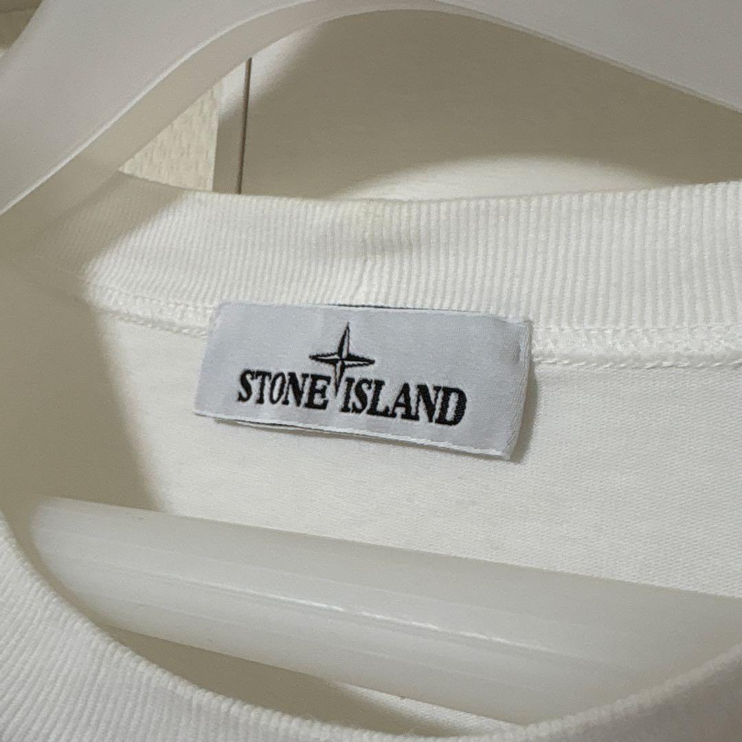 ストーンアイランド　ロンT スウェット　白　XXL