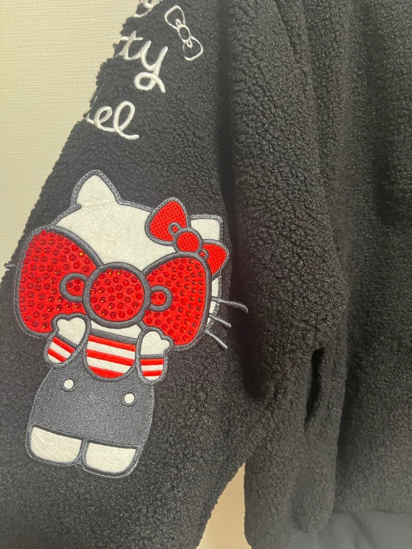 【新品・未使用】SNIDEL × ハローキティ コラボ ボアパーカー　ブラック