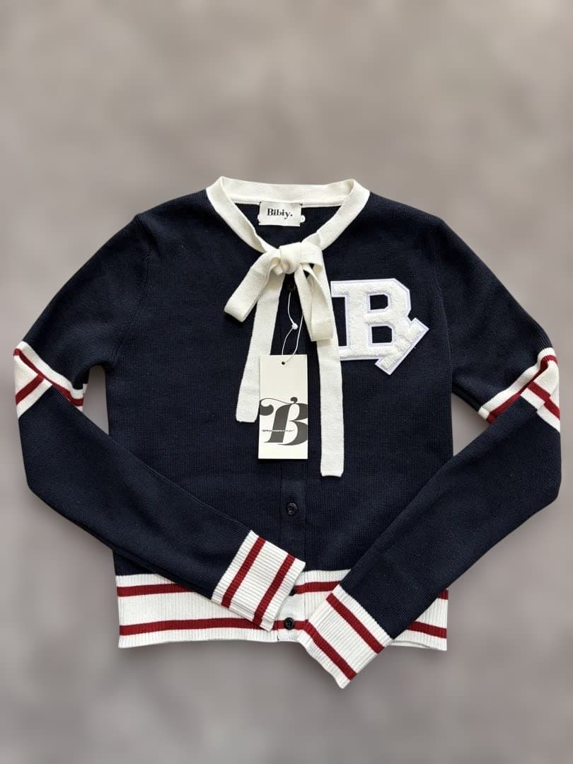 Bibiy. B. CLUB TIE CARDIGAN ネイビー