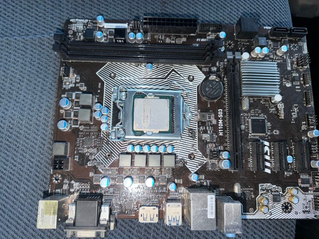 MSI H110M-S03 マザーボードCPU i7-7700 簡易チェック済み