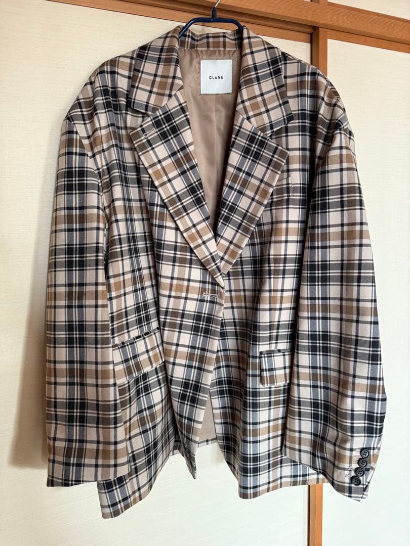 さ*姫様 CLANE テーラードオーバージャケット チェック サイズ1
