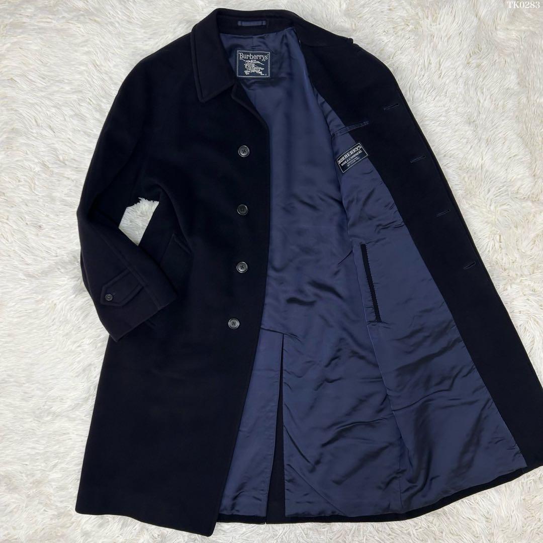 【訳あり極美品/L】バーバリー チェスターコート ウール カシミヤ ロングコート